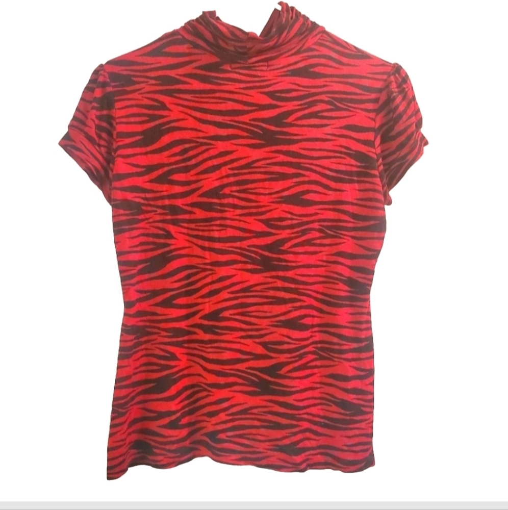 Red and black top